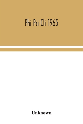 Phi Psi Cli 1965 9354043852 Book Cover