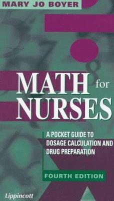 Math for Nurses: A Pocket Guide to Dosage Calcu... 0781710219 Book Cover