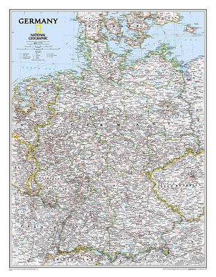 National Geographic Germany Wall Map - Classic ... 0792250265 Book Cover