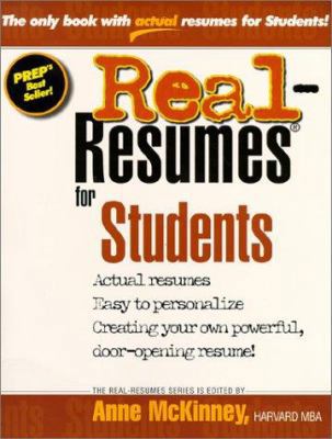 Real-Resumes for Students 1885288182 Book Cover