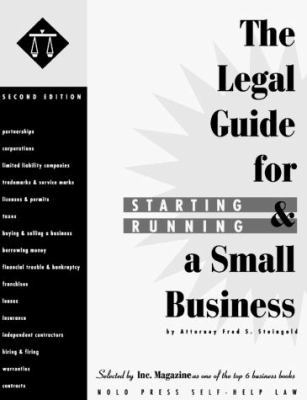 Legal Guide for Starting & Running a Small Busi... 087337374X Book Cover