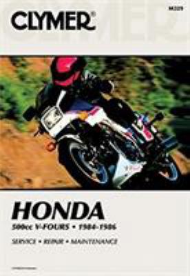 Clymer Honda 500cc V-Fours - 1984-1985: Service... B002HLJZ3I Book Cover