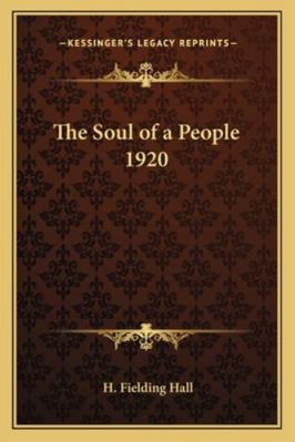 The Soul of a People 1920 1162735112 Book Cover