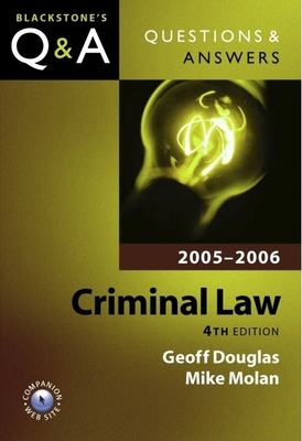 Questions & Answers Criminal Law 2005-2006 0199278024 Book Cover