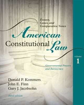 American Constitutional Law, Volume 1: Governme... 0742563677 Book Cover