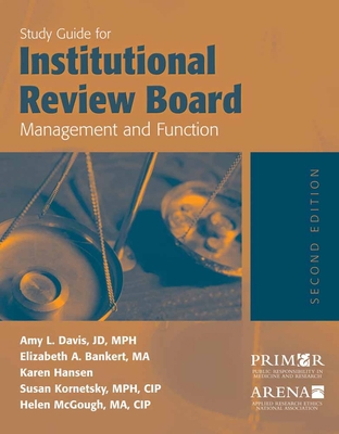 Study Guide for Institutional Review Board Mana... 0763738662 Book Cover