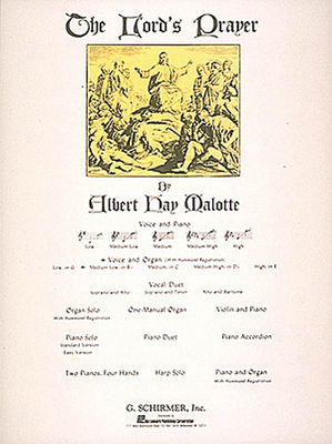 Lord's Prayer: Medium Low Voice (B-Flat) and Organ 0793553407 Book Cover