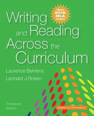 Writing and Reading Across the Curriculum, MLA ... 0134586328 Book Cover