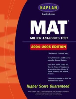 Kaplan MAT: 2004-2005 Edition 0743249062 Book Cover