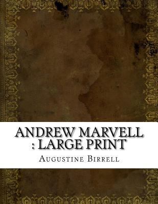 Andrew Marvell: large print 1724901494 Book Cover