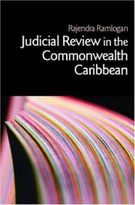 Judicial Review in the Commonwealth Caribbean 1845680421 Book Cover