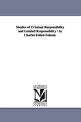 Studies of Criminal Responsibility and Limited ... 1425572219 Book Cover