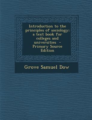 Introduction to the principles of sociology; a ... 1287895603 Book Cover