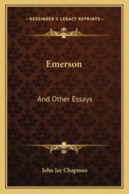 Emerson: And Other Essays 1163270059 Book Cover