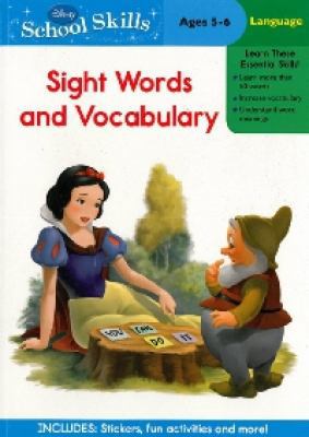 Paperback Disney School Skills: Princess Sight Words and Vocabulary Book