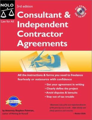 Consultant & Independent Contractor Agreements,... 0873379004 Book Cover