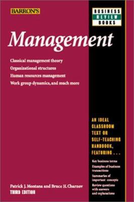 Management (Barron's Business Review Series) 0764112767 Book Cover