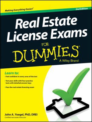 Real Estate License Exams for Dummies 1118572831 Book Cover