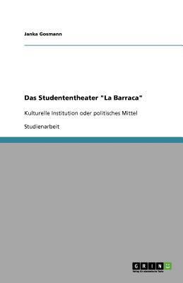 Das Studententheater "La Barraca": Kulturelle I... [German] 364096361X Book Cover