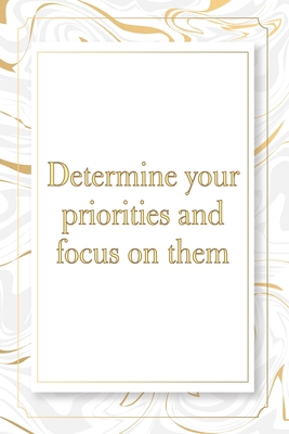Determine your priorities and focus on them: Marble Notebook -  120 Pages - Size 6x9,Soft Cover, Matte Finish- Gold Confetti Glitter Monogram Blank ... Pad, Journal or Diary Kids, Girls Men & Women