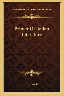 Primer Of Italian Literature 116323155X Book Cover