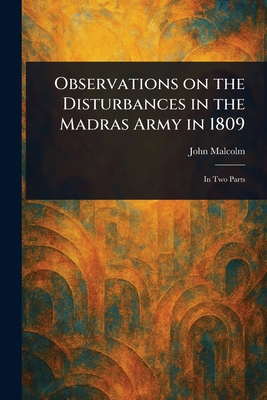 Observations on the Disturbances in the Madras ... 1023317699 Book Cover