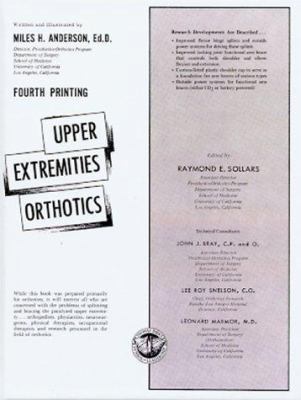 Upper Extremities Orthotics 0398000441 Book Cover