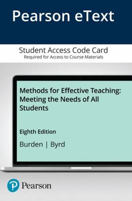 Methods for Effective Teaching: Meeting the Nee... 0134695712 Book Cover