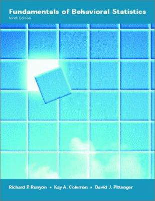 Fundamentals of Behavioral Statistics 0072286415 Book Cover