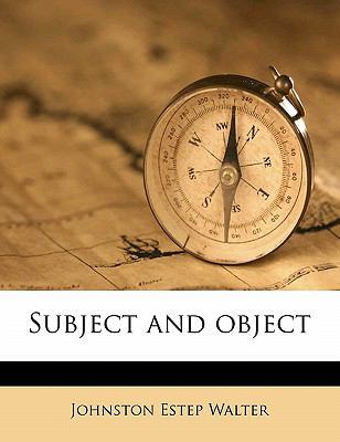 Subject and Object 1177640570 Book Cover