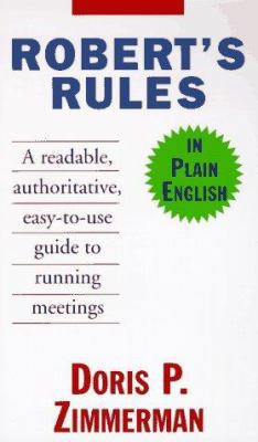 Robert's Rules in Plain English 0062734768 Book Cover