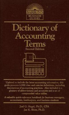Dictionary of Accounting Terms 0812019180 Book Cover
