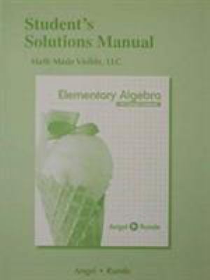 Student's Solutions Manual for Elementary Algeb... 0321923286 Book Cover