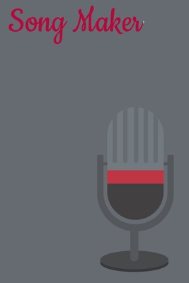 Song Maker: Lined Sheet Music Notebook & Wide Staff Blank Manuscript Paper | 6 Staves Per Page Notebook / Journal Gift, 100 Pages, 6x9, Red Speaker Cover, Matte Finish