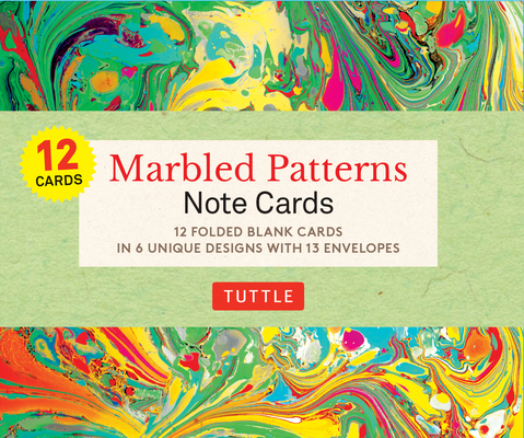 Marbled Patterns Note Cards - 12 Cards: In 6 De... 0804853525 Book Cover