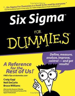 Six Sigma for Dummies 0764567985 Book Cover