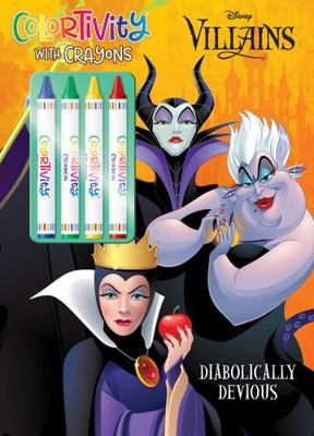 Paperback Disney Villains Halloween Colortivity w Crayons Book