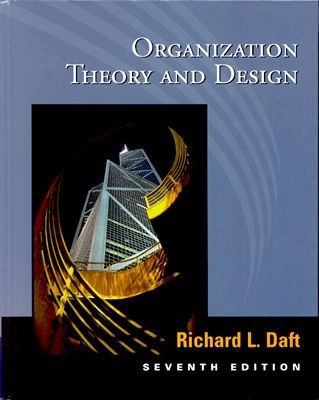 Organization Theory and Design 0324021003 Book Cover