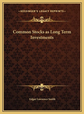 Common Stocks as Long Term Investments 1169710913 Book Cover