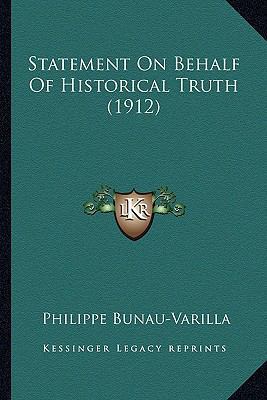 Statement On Behalf Of Historical Truth (1912) 1163932817 Book Cover
