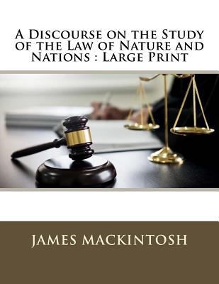 A Discourse on the Study of the Law of Nature a... 1724859579 Book Cover