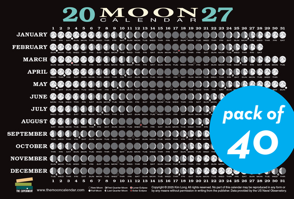 2027 Moon Calendar Card (40 Pack): Lunar Phases... B0FVJSMTFY Book Cover