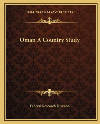 Oman A Country Study 1162677163 Book Cover