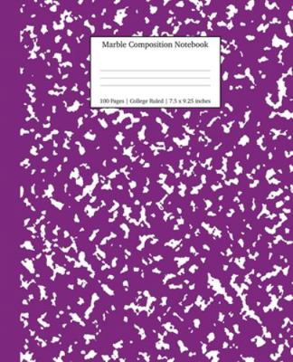 Marble Composition Notebook College Ruled: Purp... 1989790631 Book Cover