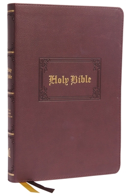 KJV Holy Bible: Large Print Thinline, Brown Lea... [Large Print] 0785241906 Book Cover