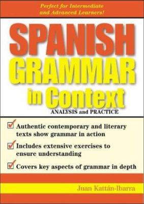 Spanish Grammar in Context: Analysis and Practice 0071419314 Book Cover