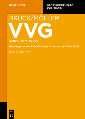 §§ 74-99 VVG [German] 3110520370 Book Cover
