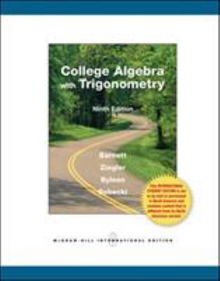 College Algebra with Trigonometry 0071221751 Book Cover