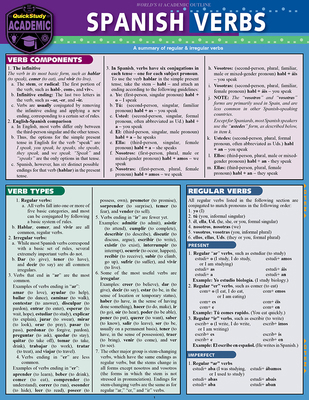 Spanish Verbs: Quickstudy Laminated Reference G... 1572228121 Book Cover