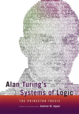 Alan Turing's Systems of Logic: The Princeton T... 0691164738 Book Cover